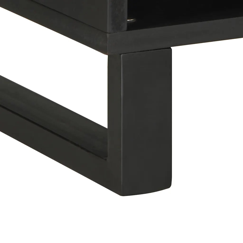 Mobile Porta TV Nero 100x33x46 cm in Legno Massello di Mango 4017700