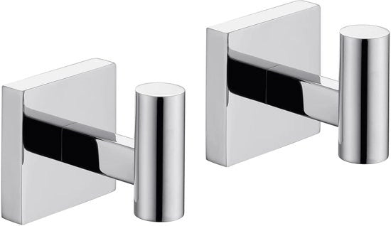 Wandhaken in acciaio inossidabile - design moderno - set da 2 - lucidati