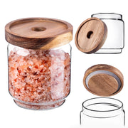 Contenitore per alimenti in vetro KADAX per spezie ed erbe aromatiche con coperchio, barattolo da 450 ml