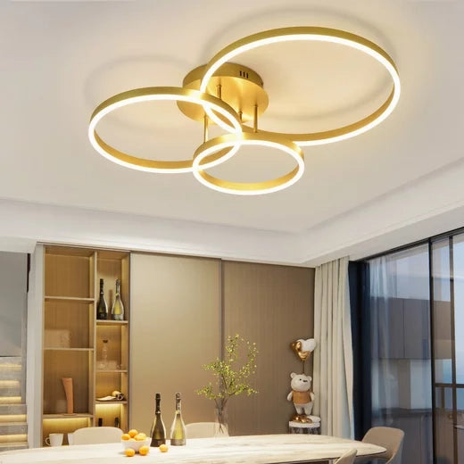 ZMH Lampada da soffitto plafoniera LED dorata dimmerabile 74W telecomando moderna per camera letto soggiorno sala pranzo