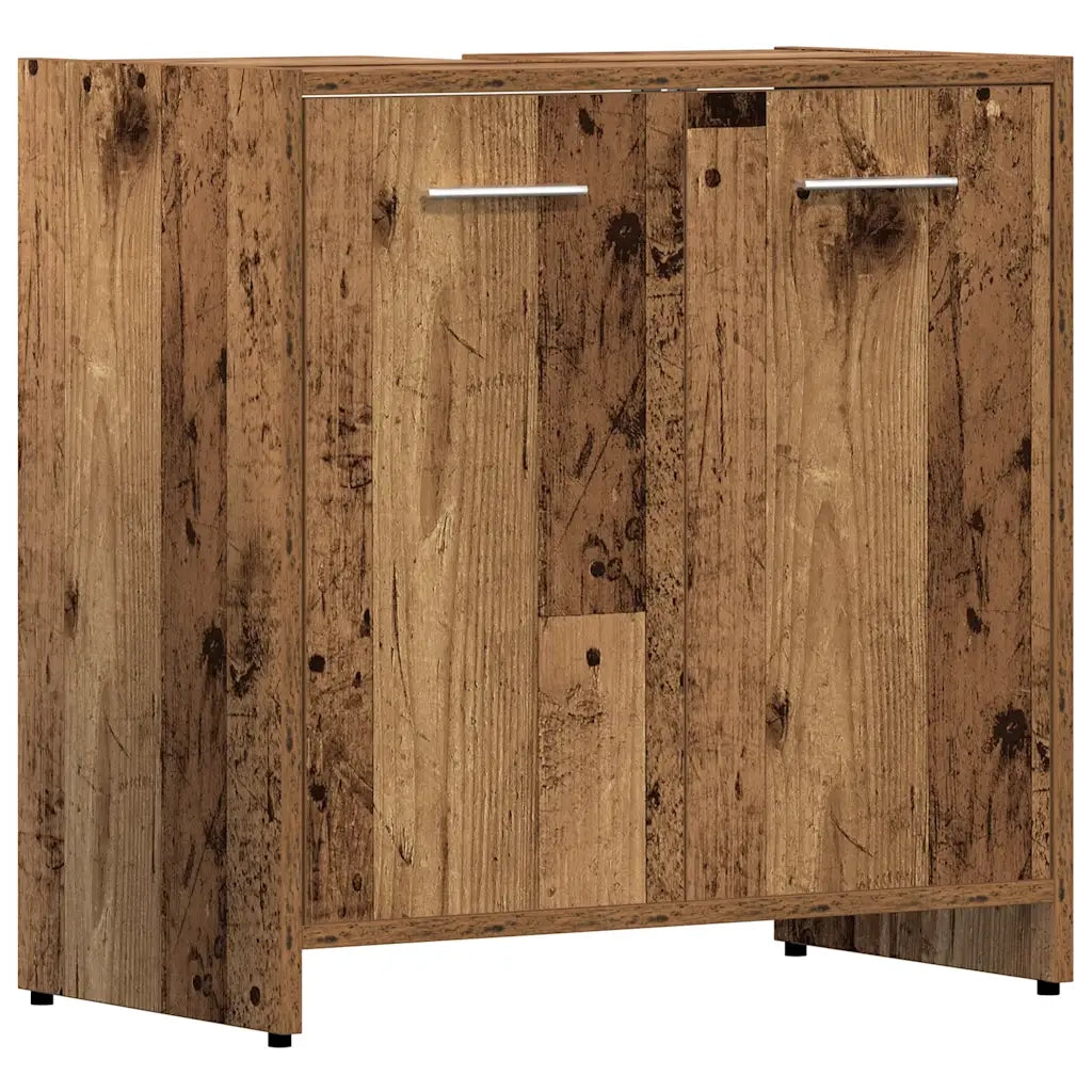 Set Mobili da Bagno 4 pz Legno Antico in Legno Multistrato 3328941