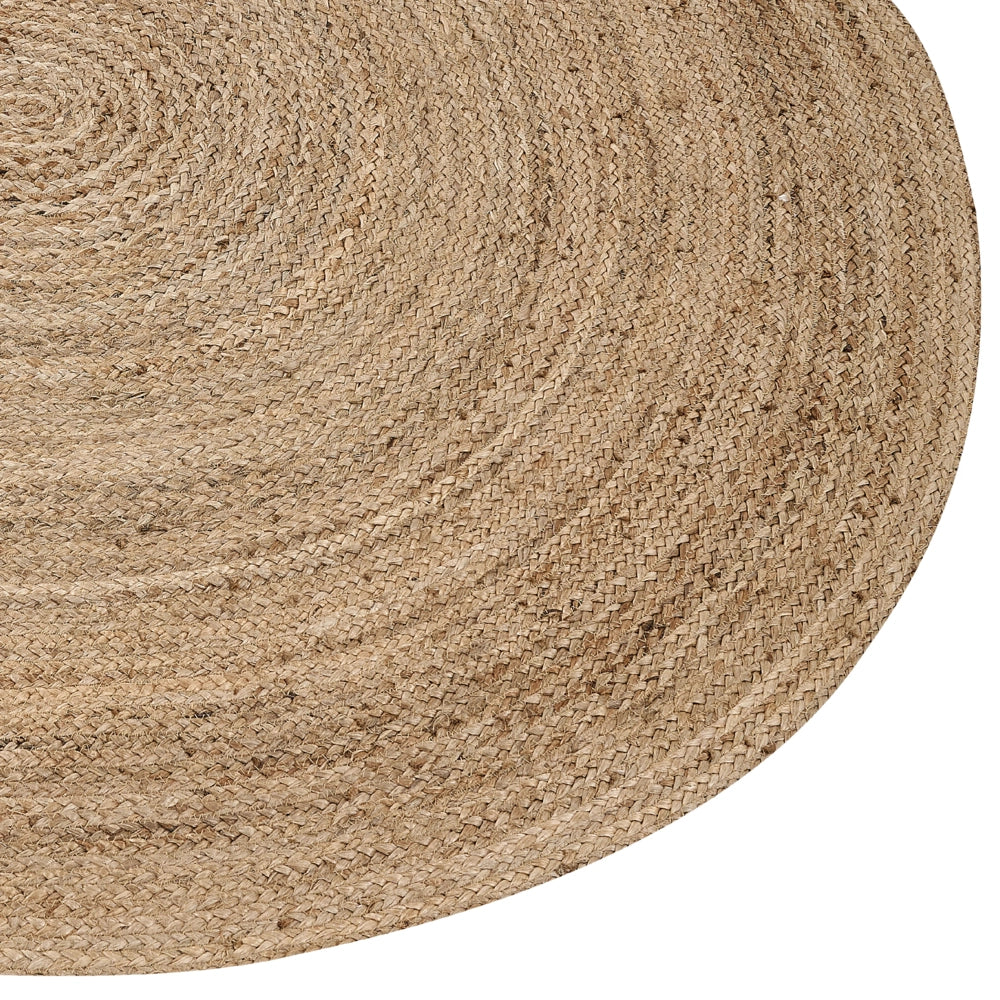 Tappeto Beige di Juta intreccio naturale riscaldamento a pavimento 160 x 230 cm