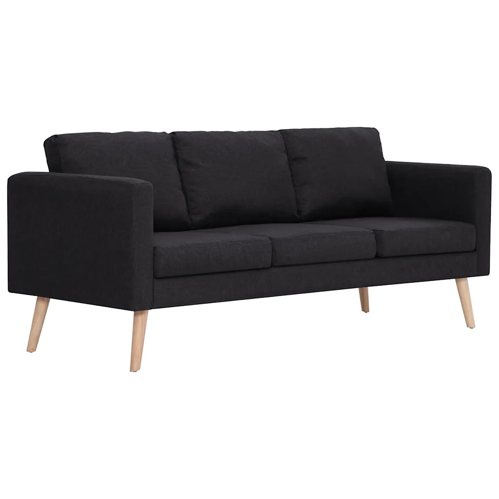 Divano | Divano da soggiorno | Sofa a 3 Posti in Tessuto Nero