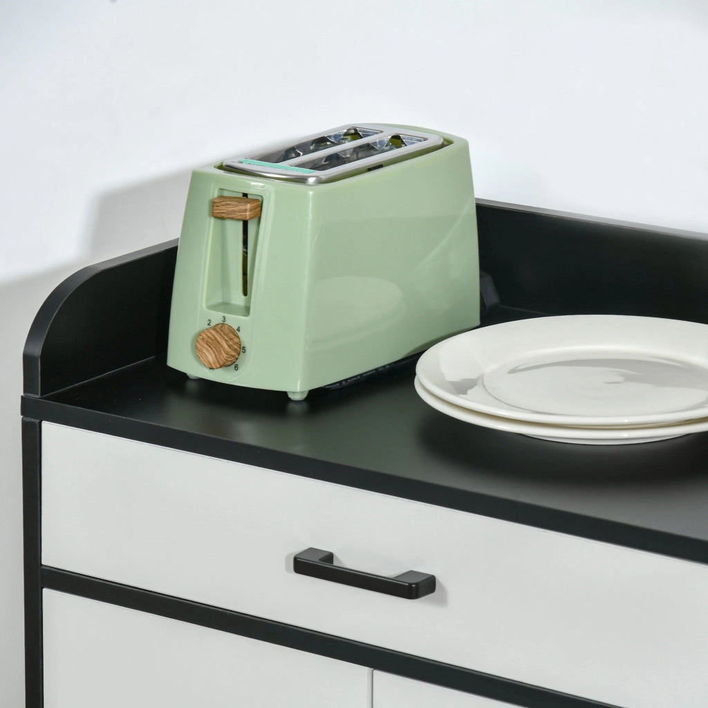 EasyComfort Mobiletto da Cucina Moderno in MDF con 2 Armadietti, 1 Cassetto e Ripiani Regolabili, 90x40x90 cm