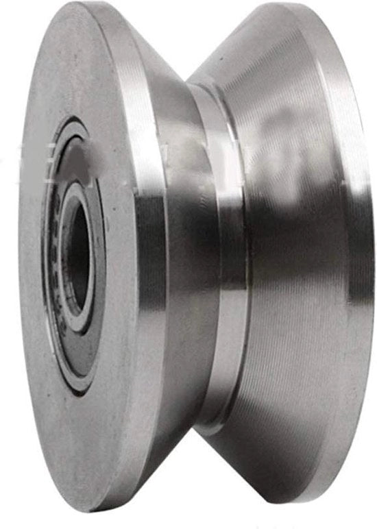 Porta automatica con ruota rigida 304 acciaio inossidabile - 68 mm, 27 pollici, ruota a rulli con guida cilindrica, catena e rail, V 68 mm