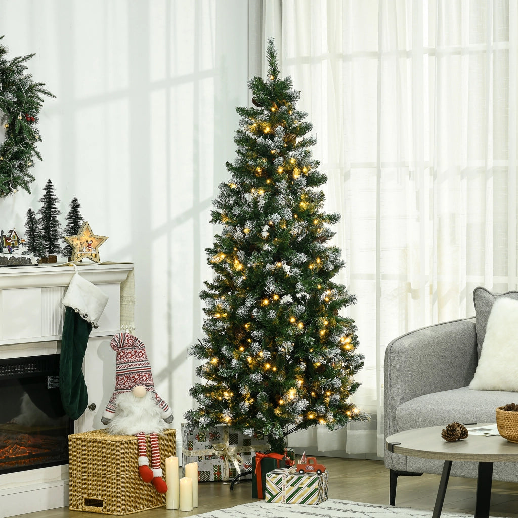 Albero di Natale Artificiale Illuminato ¨C zephmum ¨C Verde 180 cm ? 80 con 250 LED