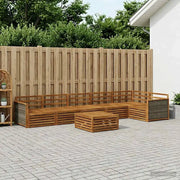 Set di divani da esterno 7 pcs Naturale