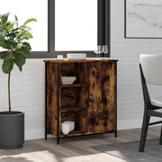 Credenza Rovere Fumo 70x30x80 cm in Legno Multistrato 835496