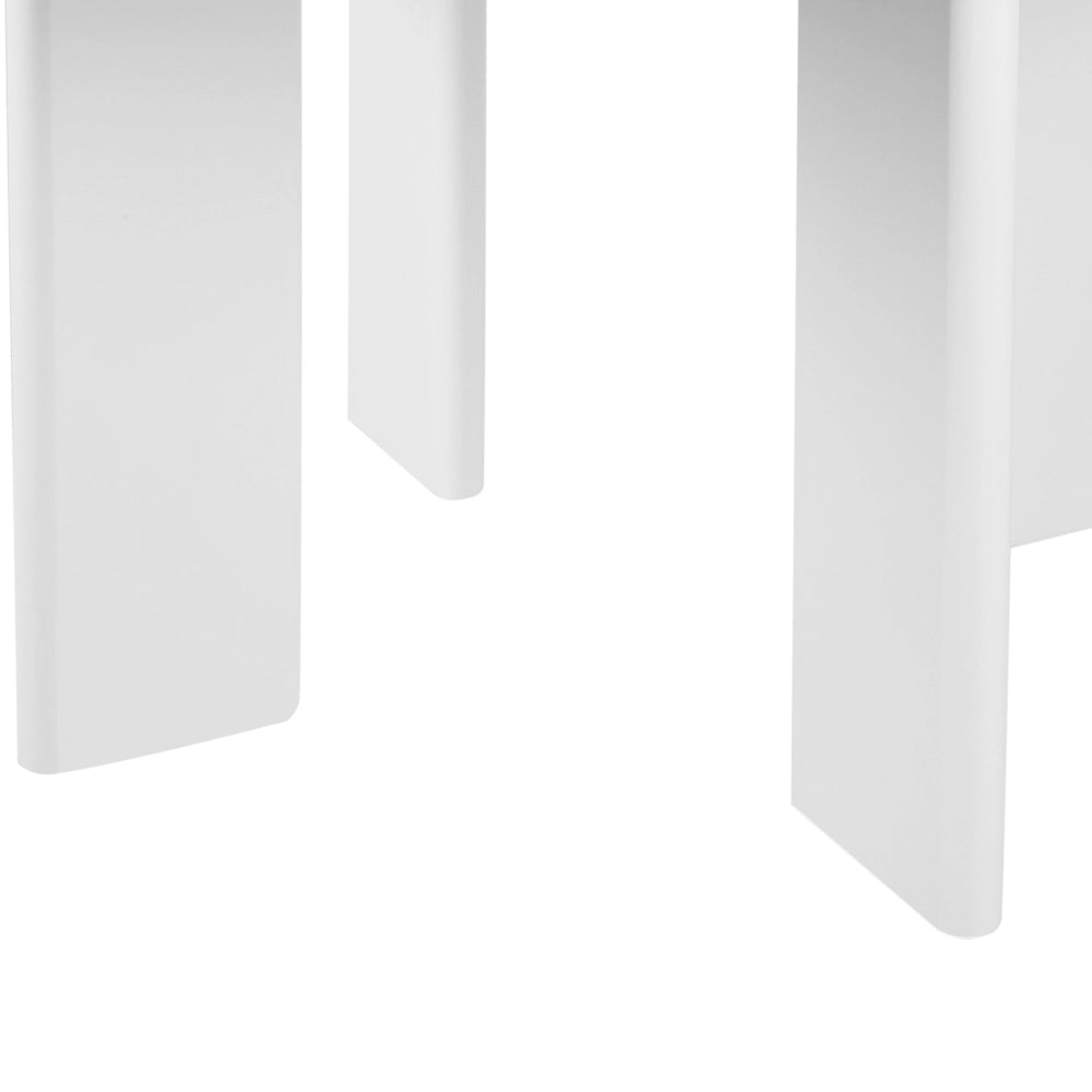 Tavolo da pranzo bianco con struttura in MDF ø 120 cm rotondo moderno