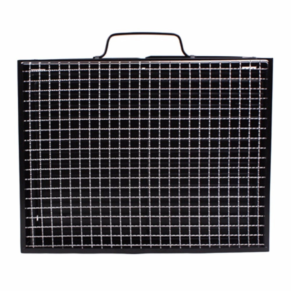 Trade Shop - Barbecue Portatile A Carbonella Per Grigliate Carne Pesce Verdure 20x35x27 Cm -