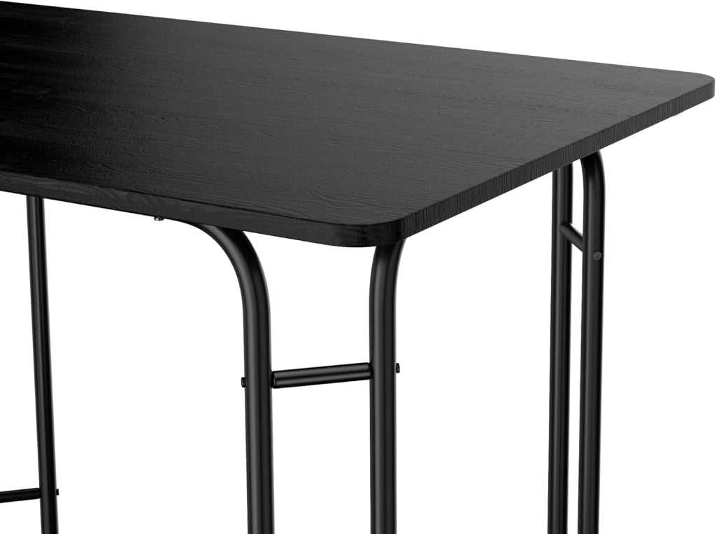 Set Tavolo e Sedie da Pranzo, Tavolo da Pranzo con Sedie, Set di Tavolo da Pranzo con 4 Sedie, Tavolo Legno, 4 Sedie Sala da Pranzo, Gamba in Metallo, per Sala da Pranzo