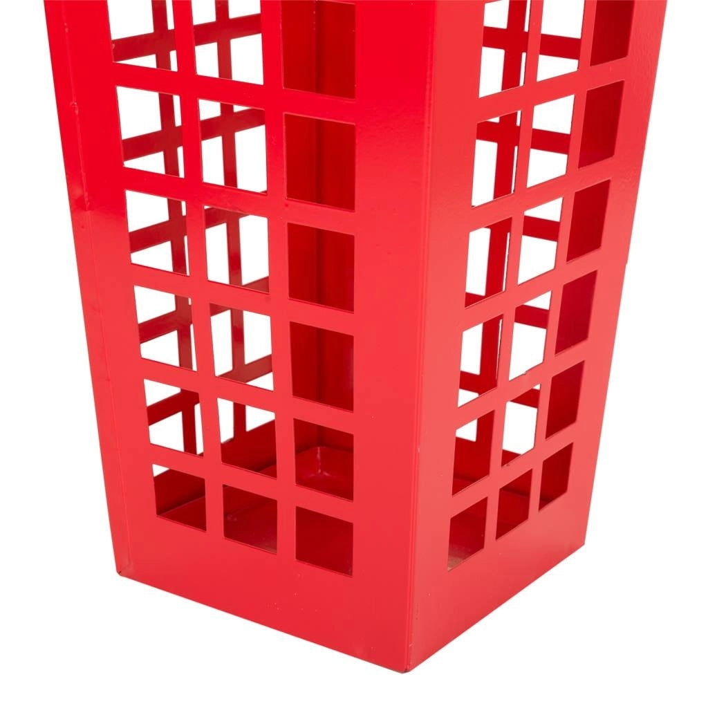 Portaombrelli in metallo rosso 22x22x49h cm