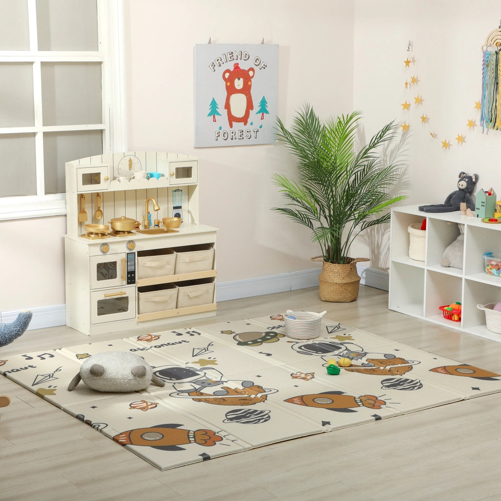 Tappeto Gioco Bambini Tema Spazio ¨C Xylo ¨C XPE Impermeabile 196x176x1.5cm Multicolore