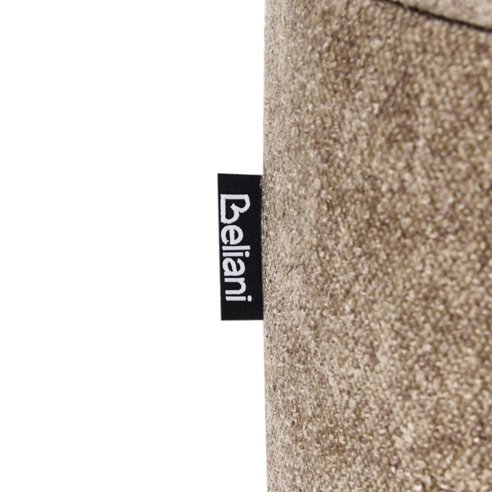 Panca in tessuto cinigliato marrone chiaro con gambe in legno di pino e contenitore per camera da letto, soggiorno e accessori