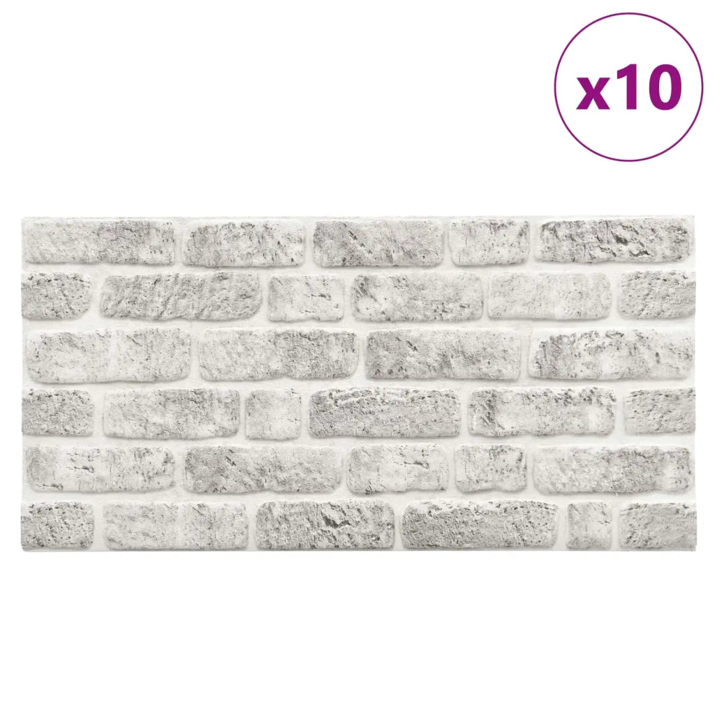 Pannelli da parete 10 pz Grigio Chiaro 100 x 50 cm Schiuma EPS CFW4011231