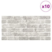 Pannelli da parete 10 pz Grigio Chiaro 100 x 50 cm Schiuma EPS CFW4011231