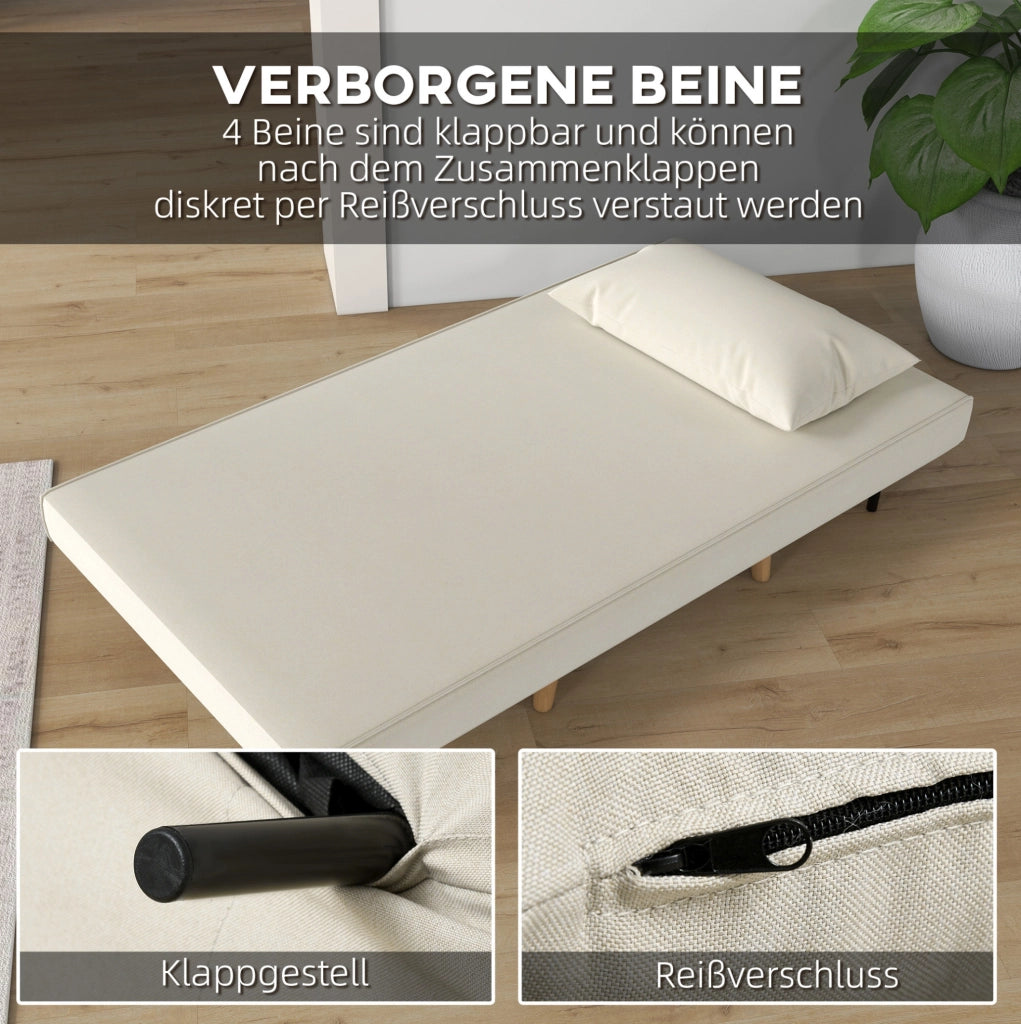 Divano letto singolo scandinavo con schienale regolabile