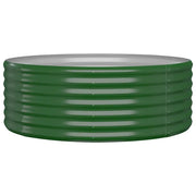 Fioriere | Cassetta per fiori | Letto Giardino Acciaio Zincato 100x100x36 cm Verde