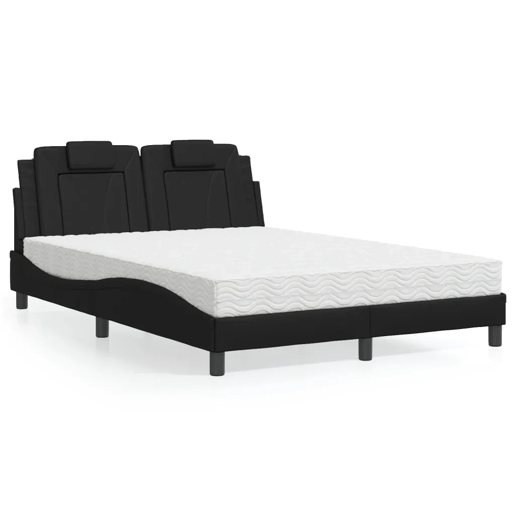 Letto Viana con Materasso Nero 120x200 cm in Similpelle 3208782