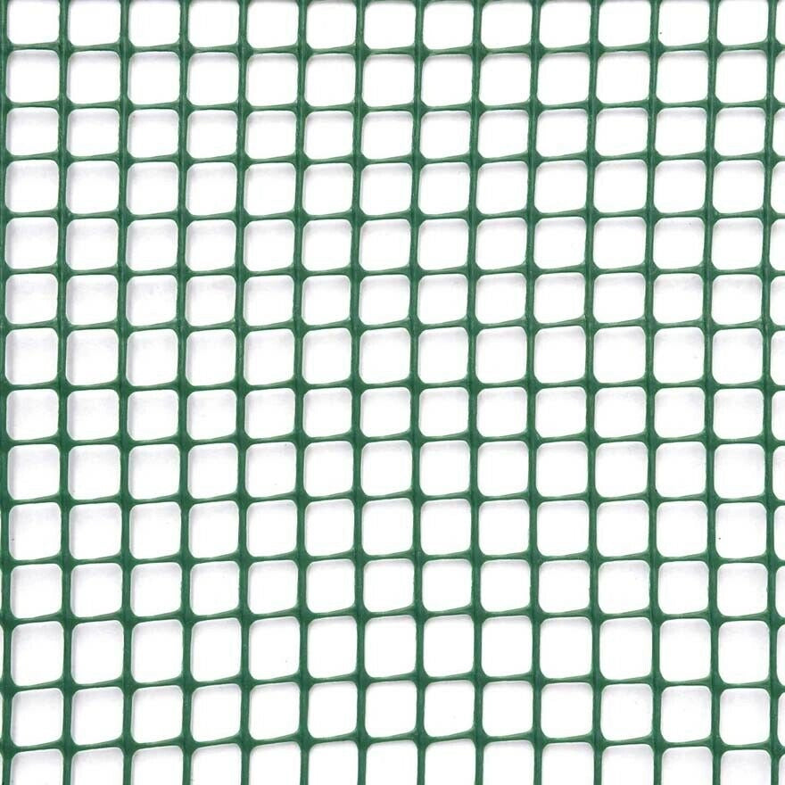 Rete in Plastica Maglia Quadra Esagonale Recinsione Balcone Terrazzi Aiuole 5 mt Misura Maglia: 10 mm Quadra Verde