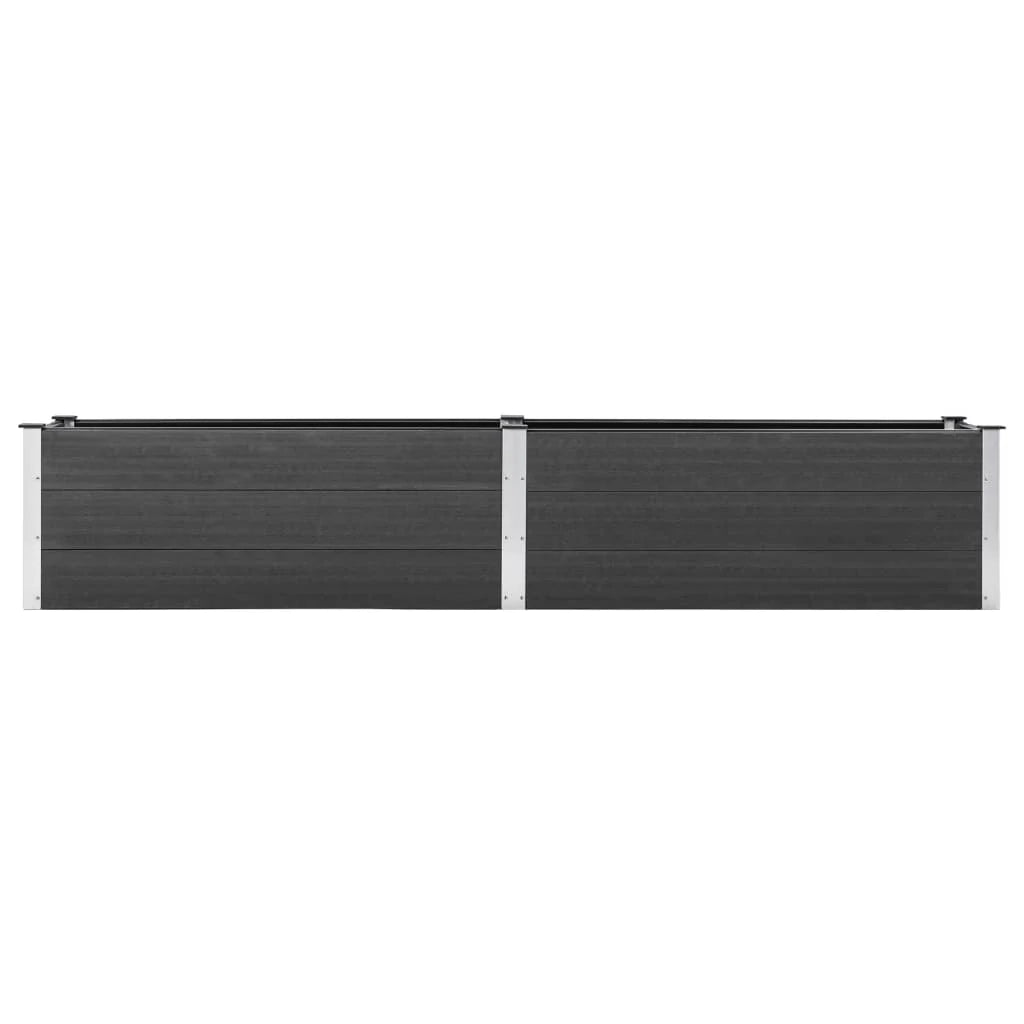 Fioriera rialzata per piante fiori patio giardino 200 x 50 x 54 cm WPC grigio 02_0039400