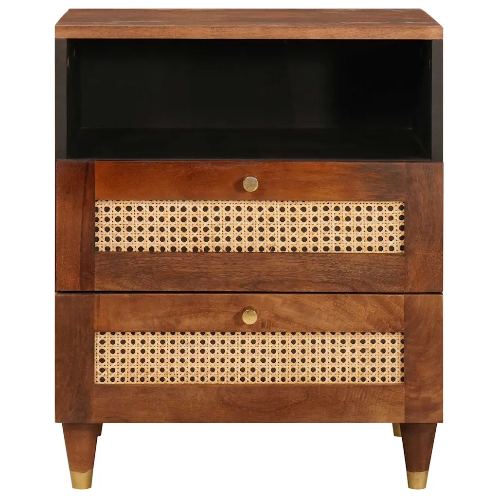 Comodini | Armadio da Notte | Mobiletto da notte con cassetto 50 x 33 x 62 cm Legno di mango massello