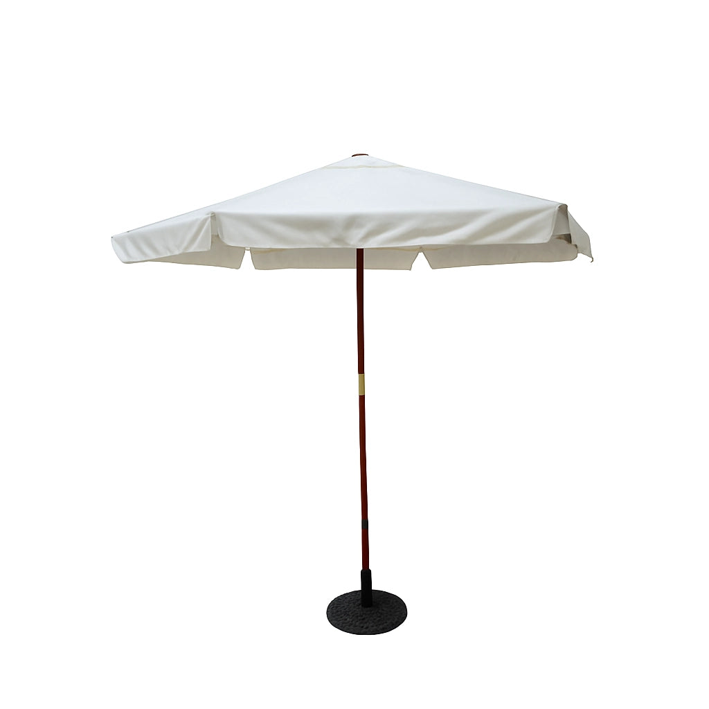 Ombrellone in legno diametro 250 cm colore bianco per esterno