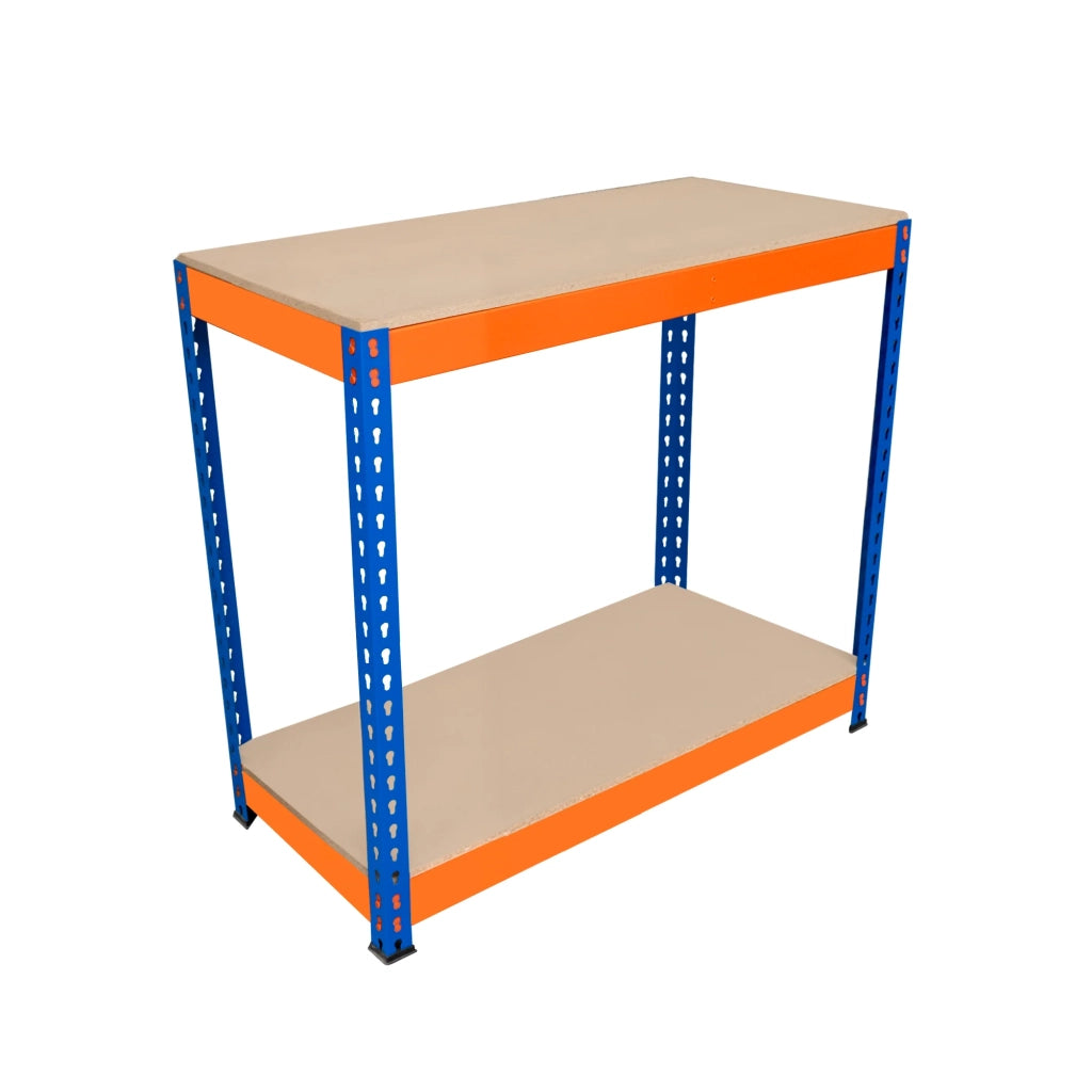 Banco da Lavoro a 2 Ripiani S-Rax - Postazione di lavoro 300kg - 90x45x90cm