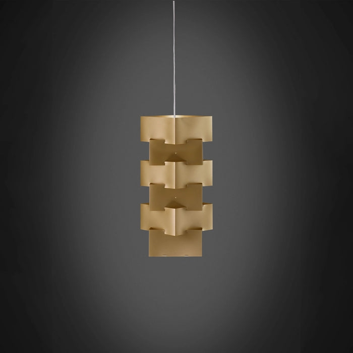 Sospensione Moderna Building Polilux ® New Gold E Metallo Cromo 1 Luce E27