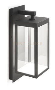 GES771- APPLIQUE ESTERNA GRIGIO ANTRACITE A LED 4000K 650LM 13W IP54 ALLUMINIO E VETRO