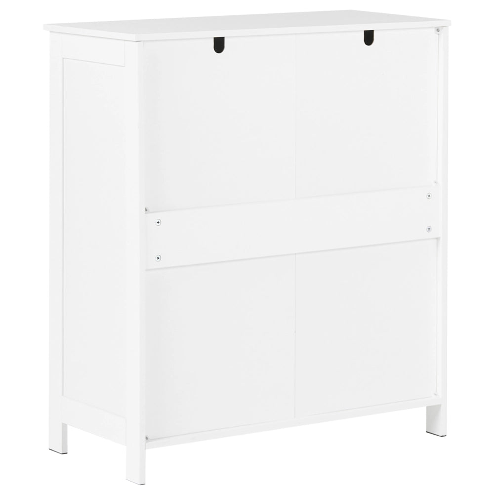 Scarpiera a 2 ante in MDF bianco per corridoio e ingresso