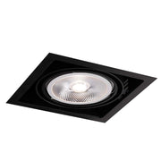Faretto incasso quadrato nero orientabile GU10 18W Shilo