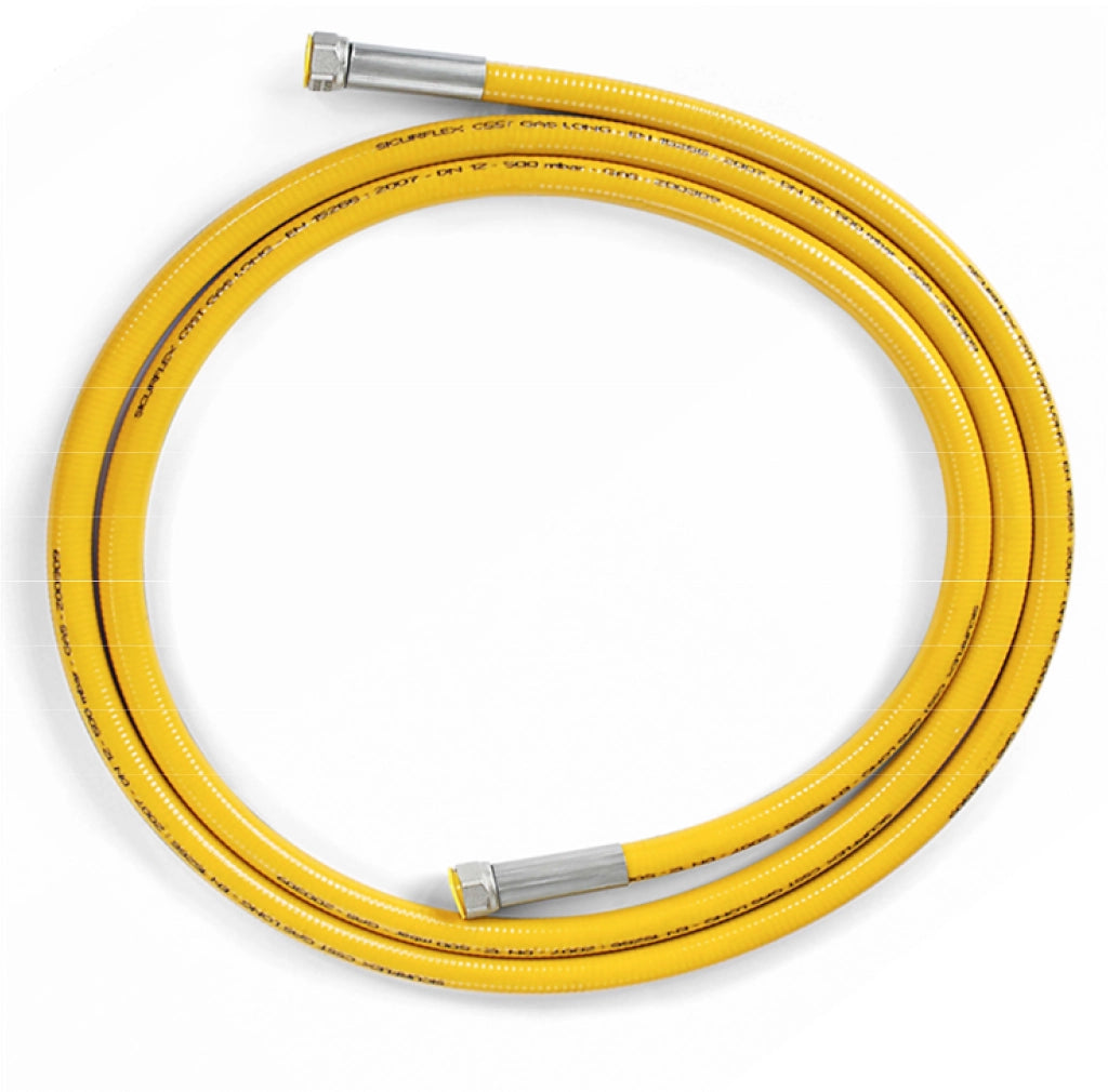 TUBO FLESSIBILE GAS 300 CM F.F.1/2 UNI15266 GIALLO- 1,0 pz