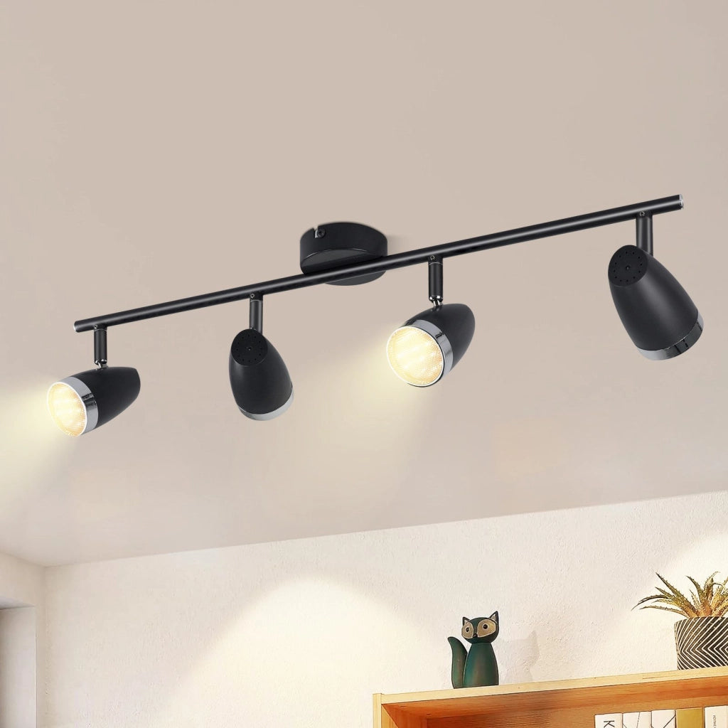 ZMH Faretto da soffitto a 4 luci da 16W orientabile a 350° Lampada da soffitto Soggiorno