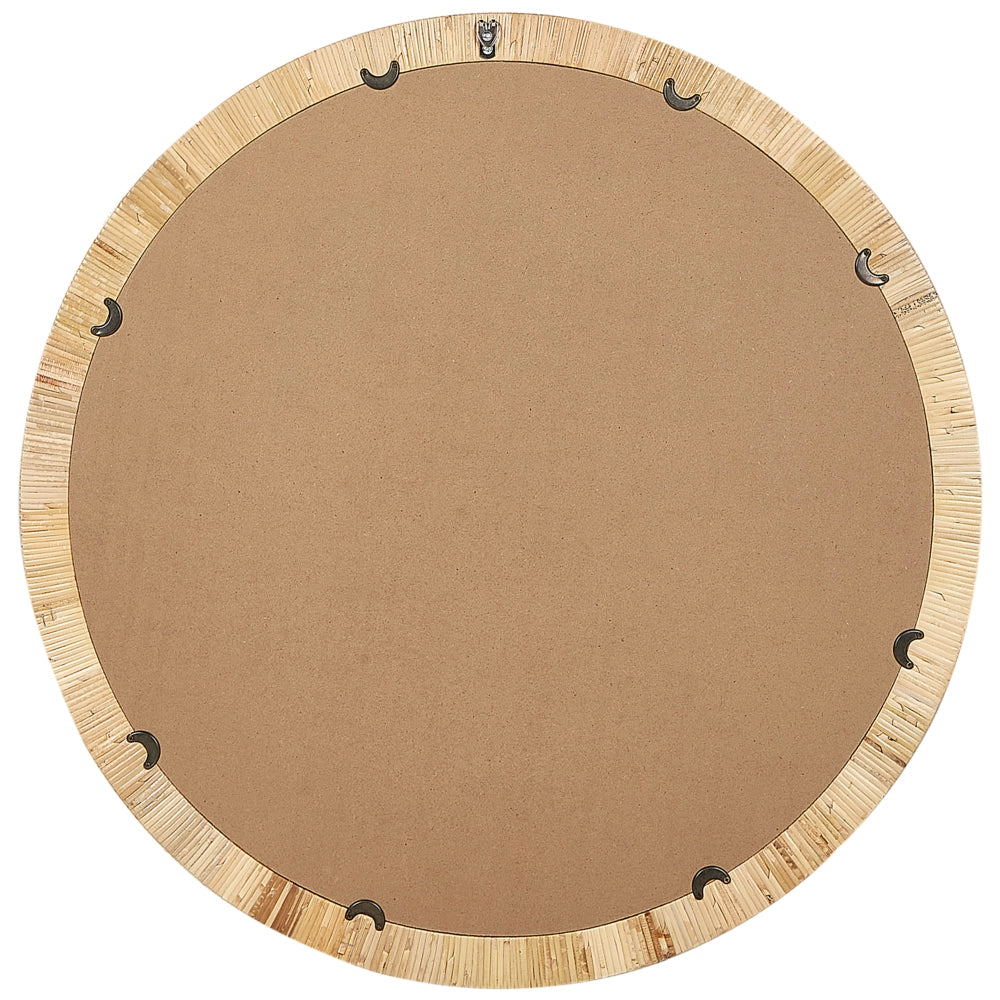 Specchio da parete in rattan naturale 80x80 cm Rotondo Soggiorno Camera da letto Accessori per la casa Fatto a mano