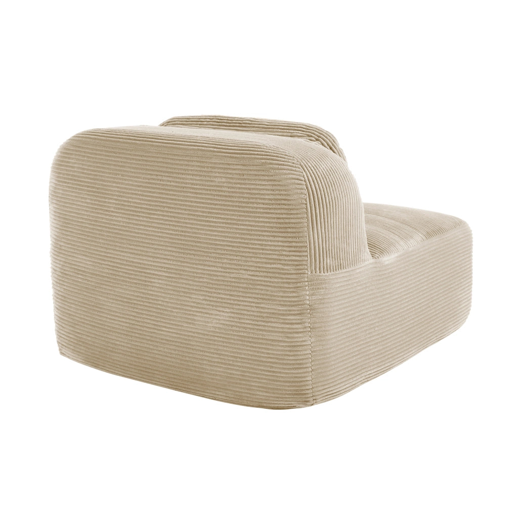 Divano Hamlet senza braccioli - Zephmum- Tessuto corde cuscini beige