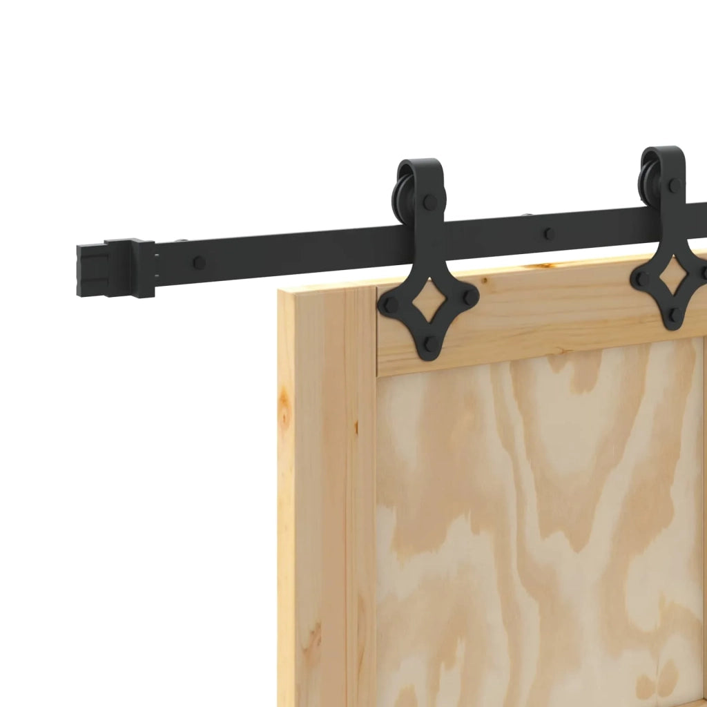 Porta scorrevole Naturale e Nero 86 x 198,5 cm