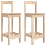Sedie da Bar 2 pz | Sedie da cucina 40x41,5x112 cm in Legno Massello di Pino