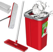 Set di asciugamano maxi per pavimenti - set di asciugamano e dweil 2 in 1 - capacità 57 l - set di dweil - aspirapavimenti - sistema di pulizia per pavimenti - pulitore - testa di dweil girevole 360° - set di salviette di ricambio