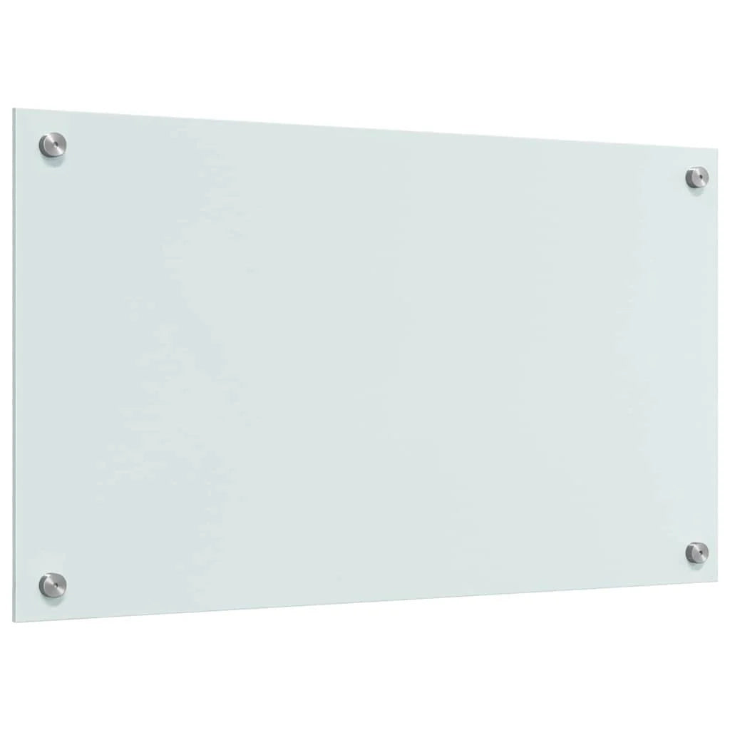Set di 2 paraschizzi moderni per cucina 70 x 40 cm design pulito facile da pulire vetro temperato bianco 02_0056282