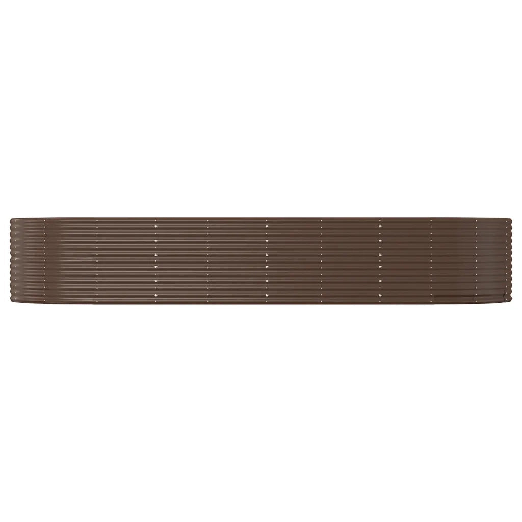 Letto Giardino Acciaio Zincato 367x140x68 cm Marrone 319105