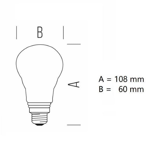 LAMPADINA GOCCIA A LED 11W LUCE NATURALE 4000K 1521 LUMEN E27 DIMMERABILE BOT