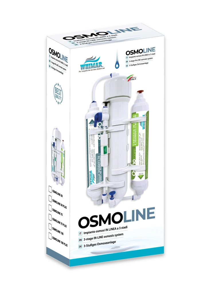 Whimar OsmoLine 50GPD 190 L/g - Impianto osmosi in linea con membrana vontron lavaggio membrana