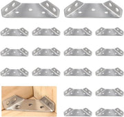 Unite da Cucina in Acciaio Inossidabile a 4 Vie - 10 Pezzi - Unite Universali con Viti per Cucina, Cucito e Sedia