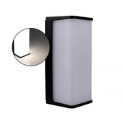 APPLIQUE DA ESTERNO A LED RETTANGOLARE DA PARETE IN PVC NERO LUCE NATURALE 4000K - ALTA EFFICIENZA E DESIGN MINIMALISTA
