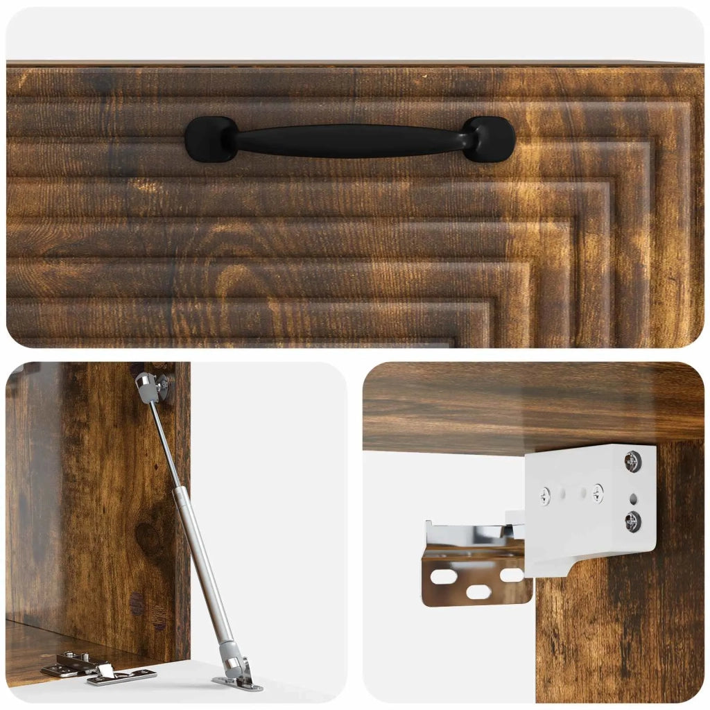 Mobile Porta TV da Muro Rovere Fumo 59,5 x 31 x 30 cm