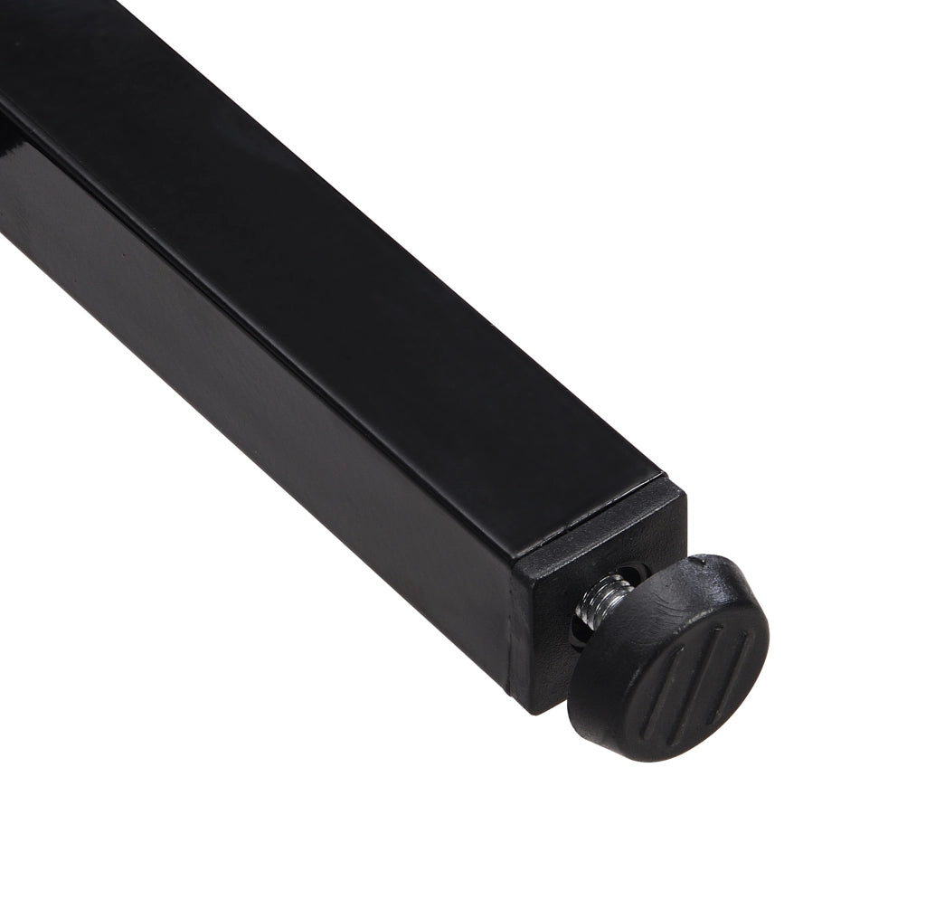 Set tavolo e sedie 140x80x76 cm in MDF bianco e nero, 6 posti