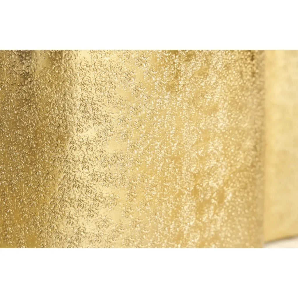 Tavolino basso TRIANE dorato forma organica – Alluminio lucido design asimmetrico