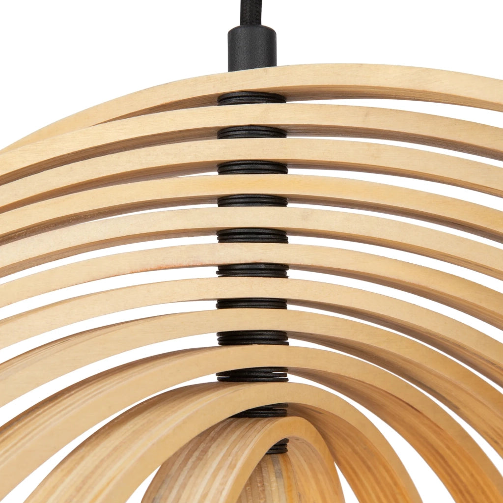 Maytoni Lampadario moderno Roots 1 luce E27 nero metallo compensato