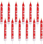 Set di candele per compleanni a forma di pixel - 12 pezzi - toppe per torta a stampo - rosse - decorazioni per compleanni - Attenzione alla sicurezza - Materiale: paraffina